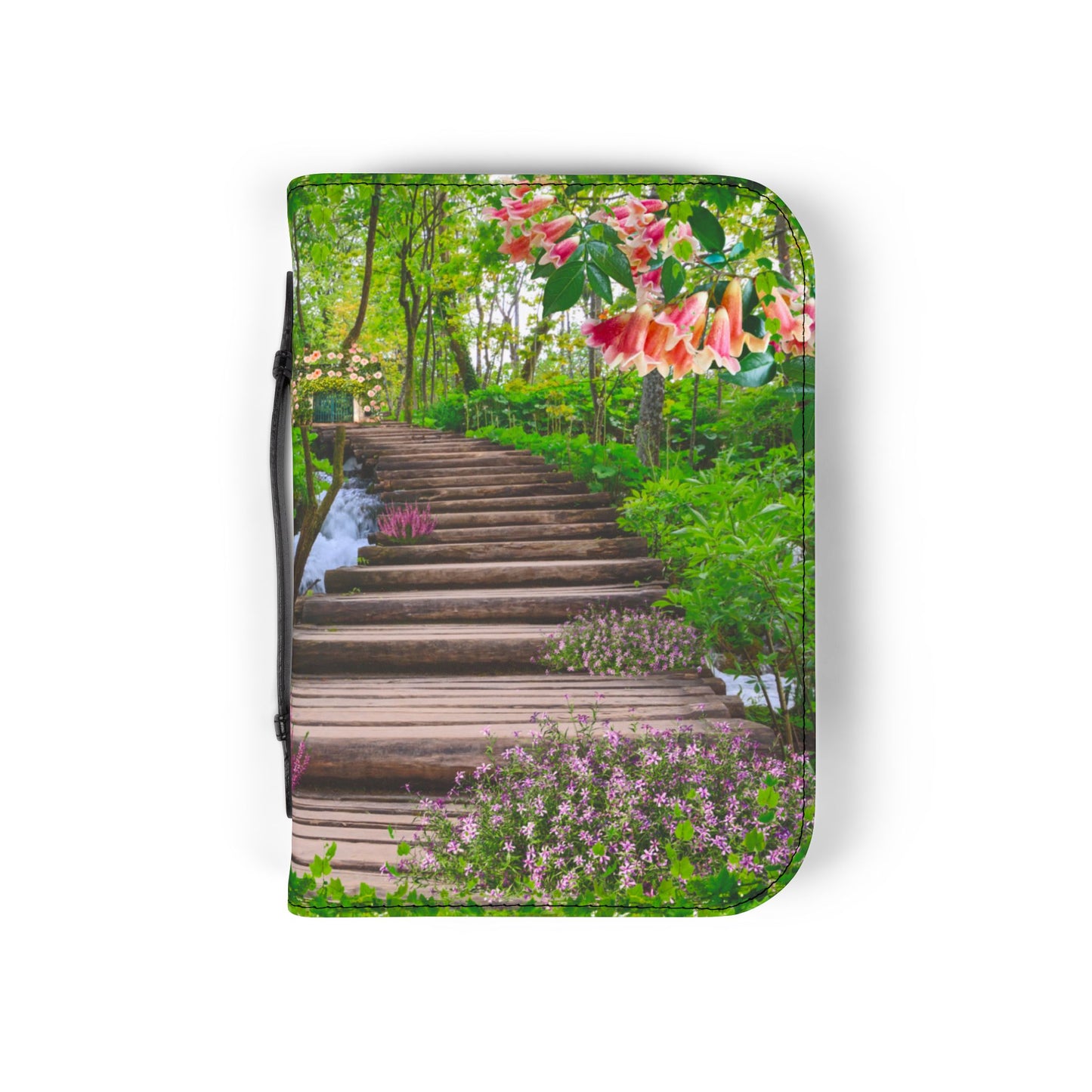 Floral Bible Cover, Nature-Inspired Journal, Spiritual Gifts, Religious Decor, Christian Accessories, Garden Path Design
