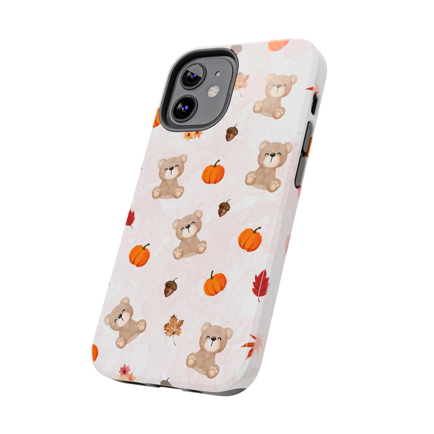 Autumn Bear Phone Cases, Cute Fall Cell Phone Covers, Pumpkin Bear iPhone Case, Seasonal Tech Accessories, Gift for Bear Lovers