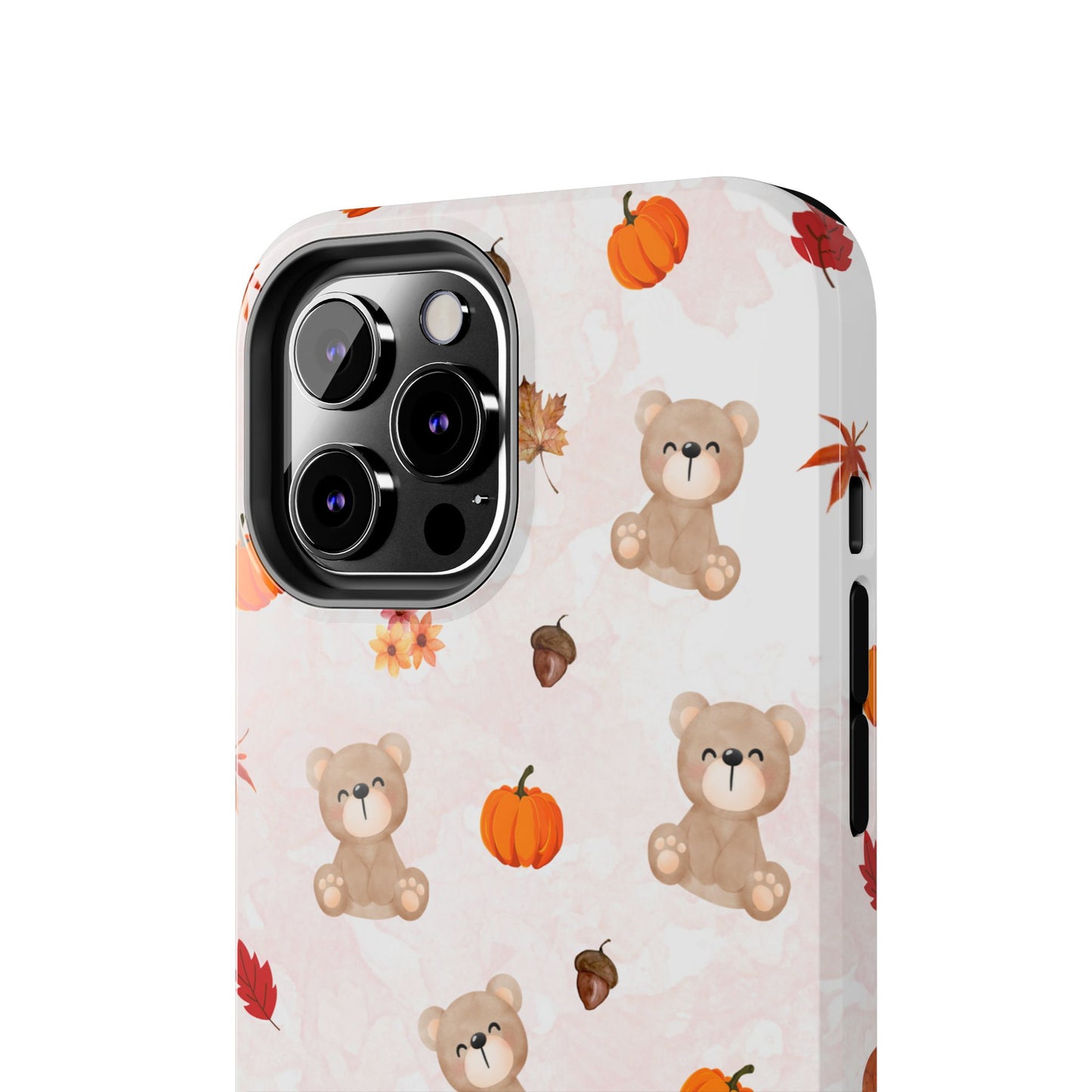 Autumn Bear Phone Cases, Cute Fall Cell Phone Covers, Pumpkin Bear iPhone Case, Seasonal Tech Accessories, Gift for Bear Lovers