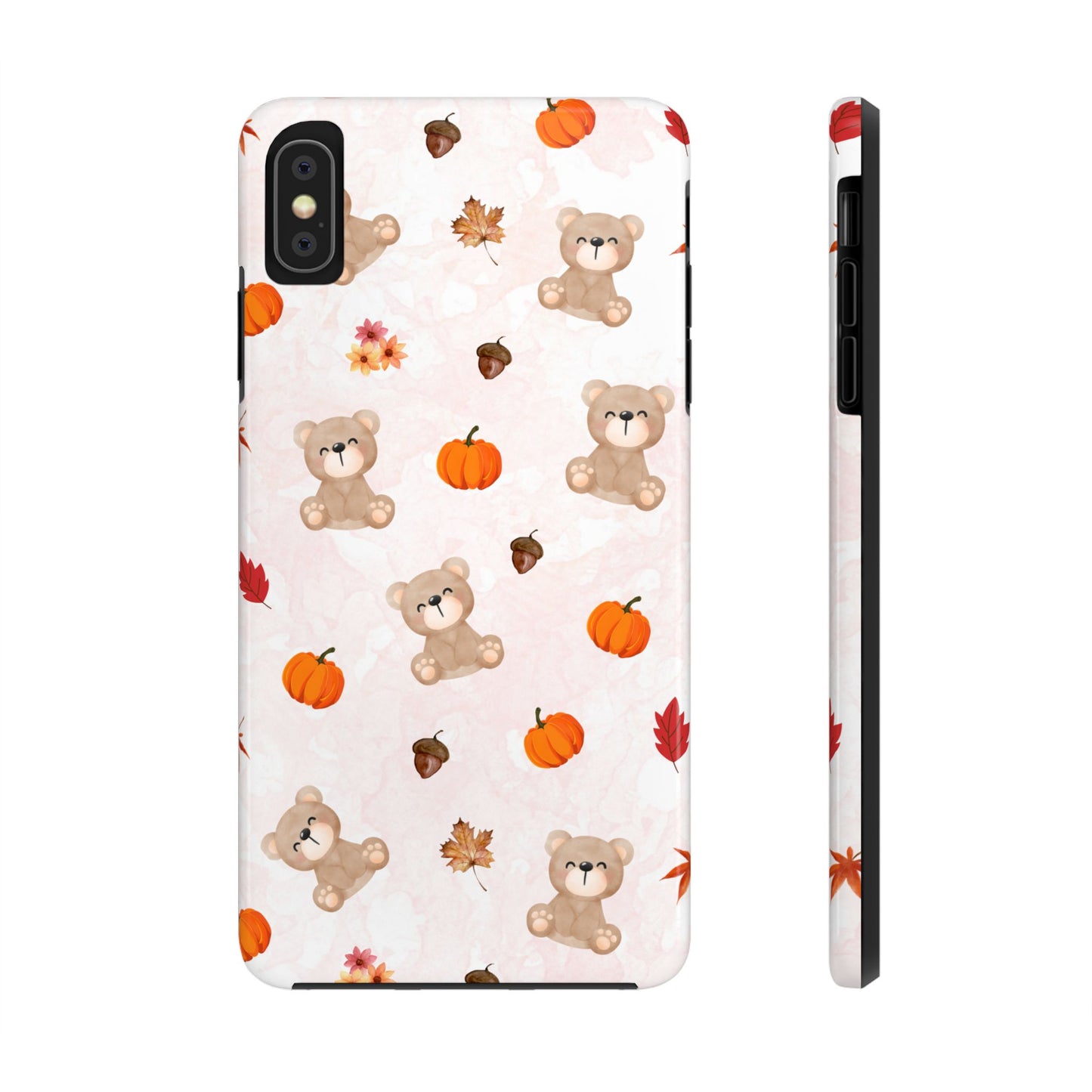Autumn Bear Phone Cases, Cute Fall Cell Phone Covers, Pumpkin Bear iPhone Case, Seasonal Tech Accessories, Gift for Bear Lovers