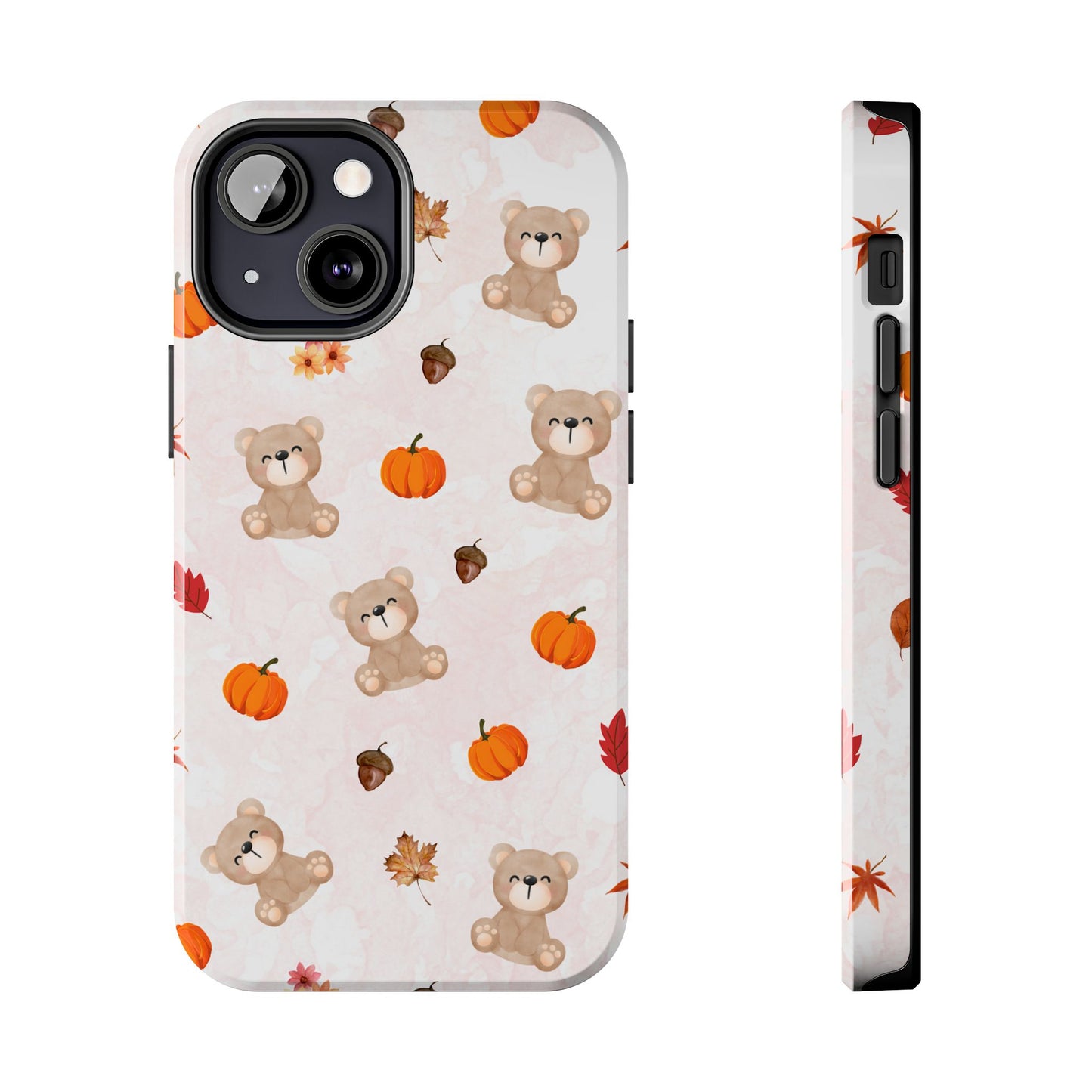 Autumn Bear Phone Cases, Cute Fall Cell Phone Covers, Pumpkin Bear iPhone Case, Seasonal Tech Accessories, Gift for Bear Lovers