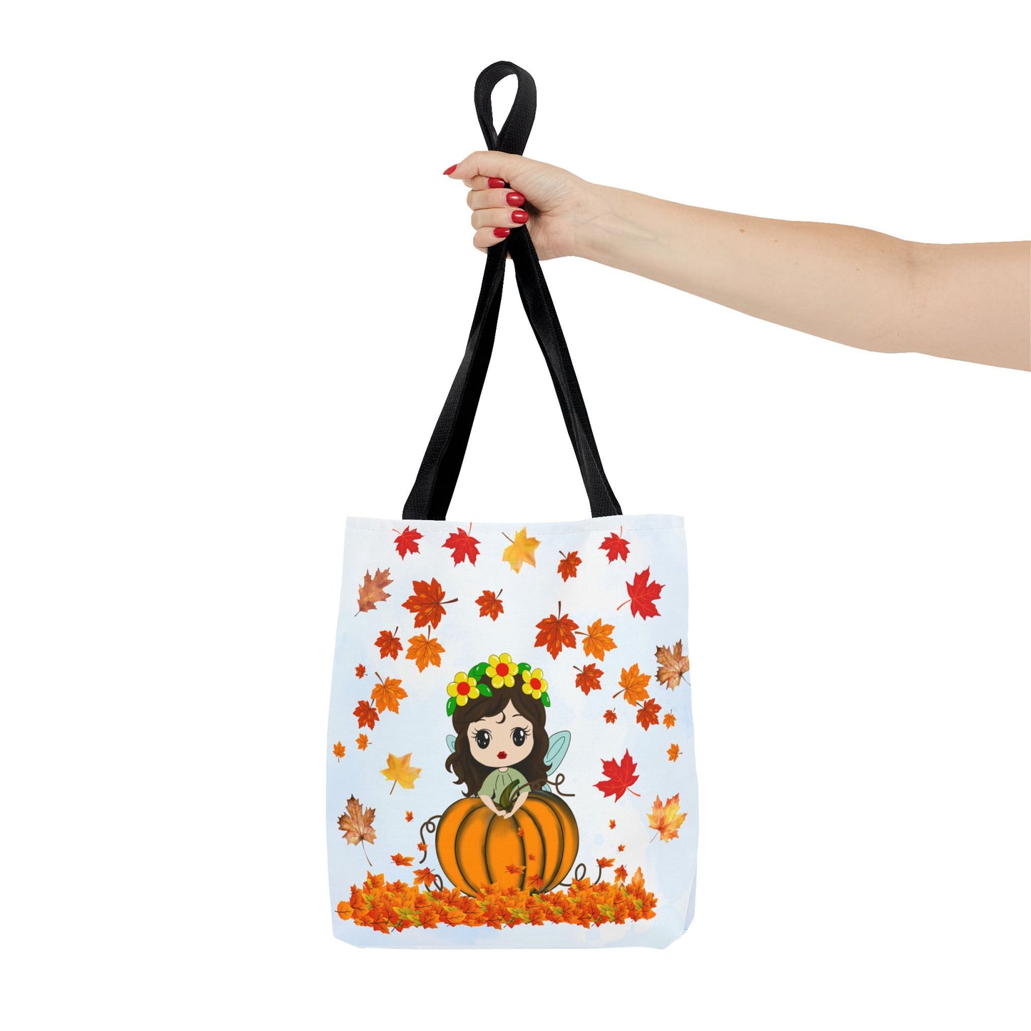 Autumn Fairy Tote Bag, Cute Fall Bag, Pumpkin Goddess Tote, Seasonal Shopping Bag, Gift for Halloween, Eco-Friendly Tote