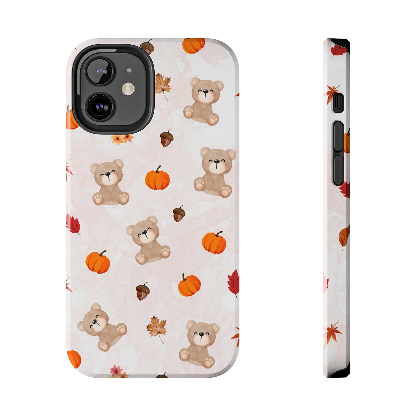 Autumn Bear Phone Cases, Cute Fall Cell Phone Covers, Pumpkin Bear iPhone Case, Seasonal Tech Accessories, Gift for Bear Lovers
