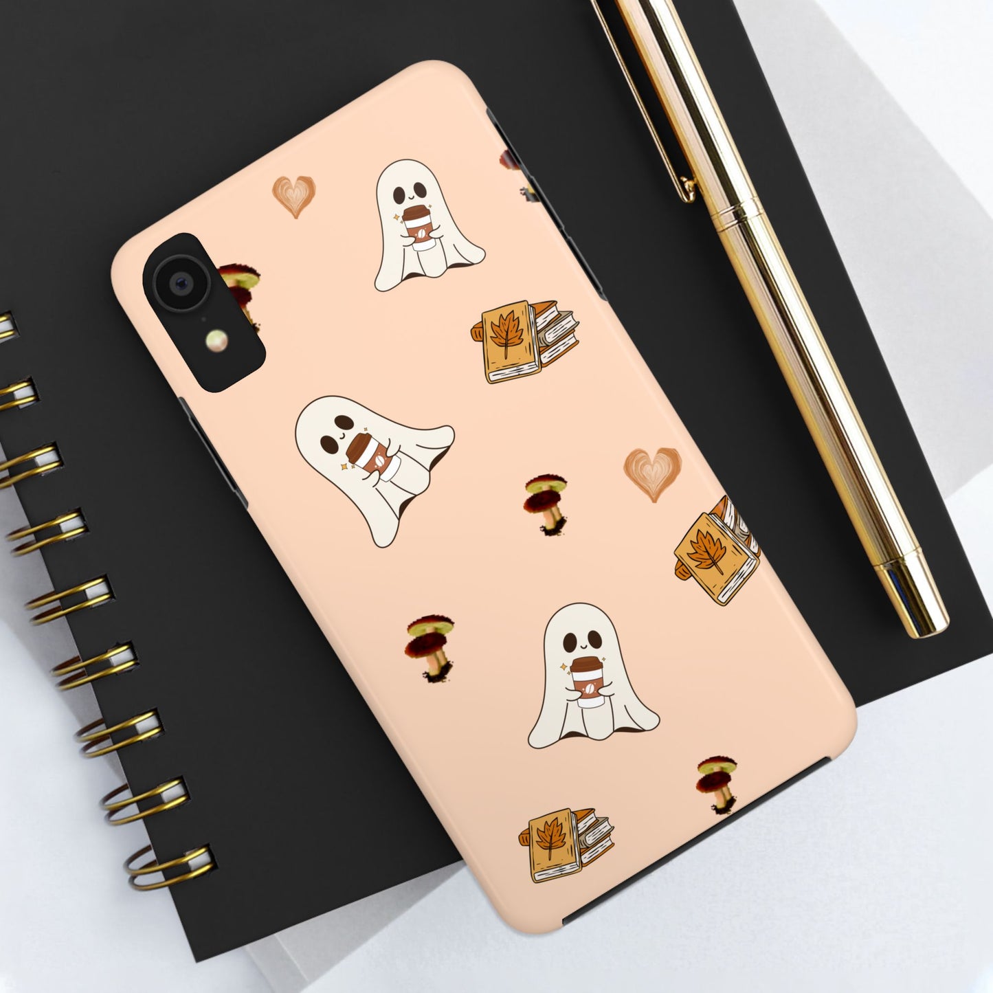 Cute Ghosts Tough Phone Case, Halloween Cell Phone Cover, Gift for Phone Lovers, Spooky Aesthetic, Durable Protective Case