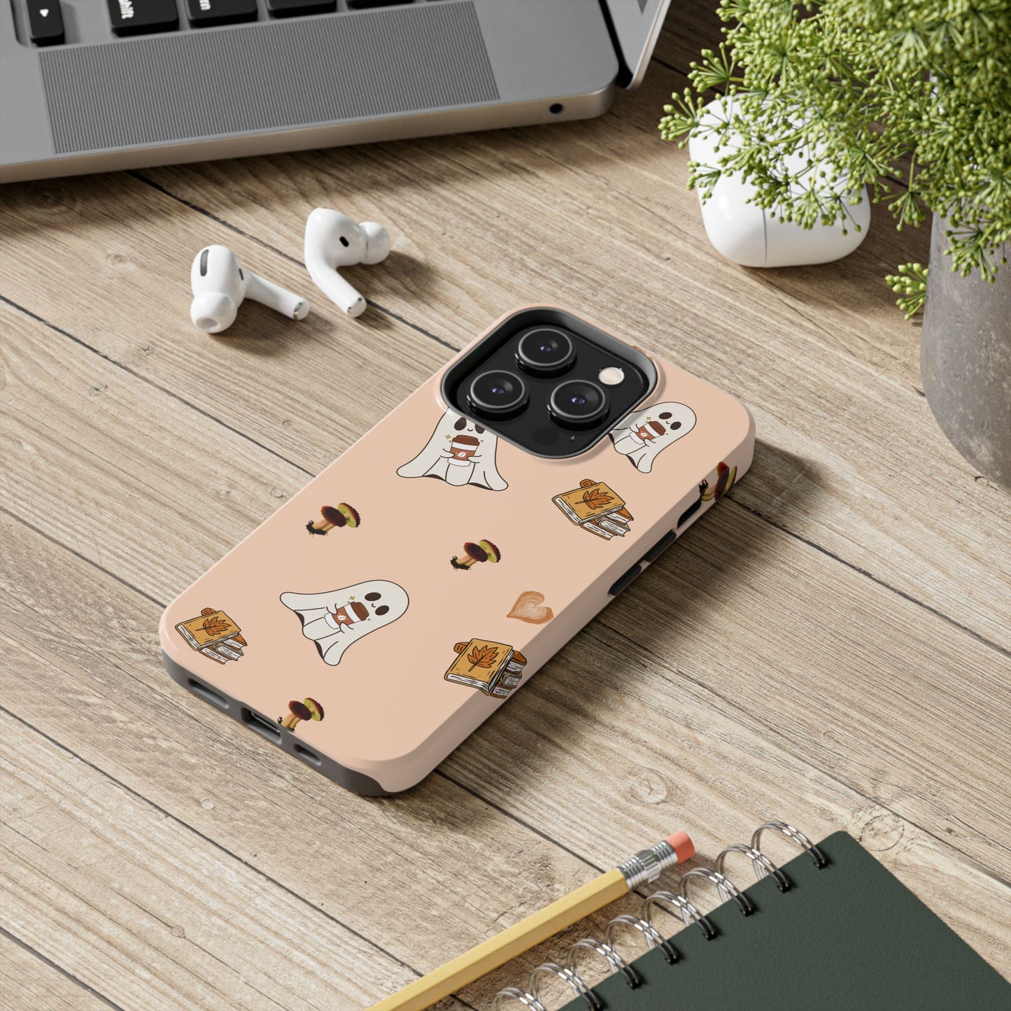 Cute Ghosts Tough Phone Case, Halloween Cell Phone Cover, Gift for Phone Lovers, Spooky Aesthetic, Durable Protective Case