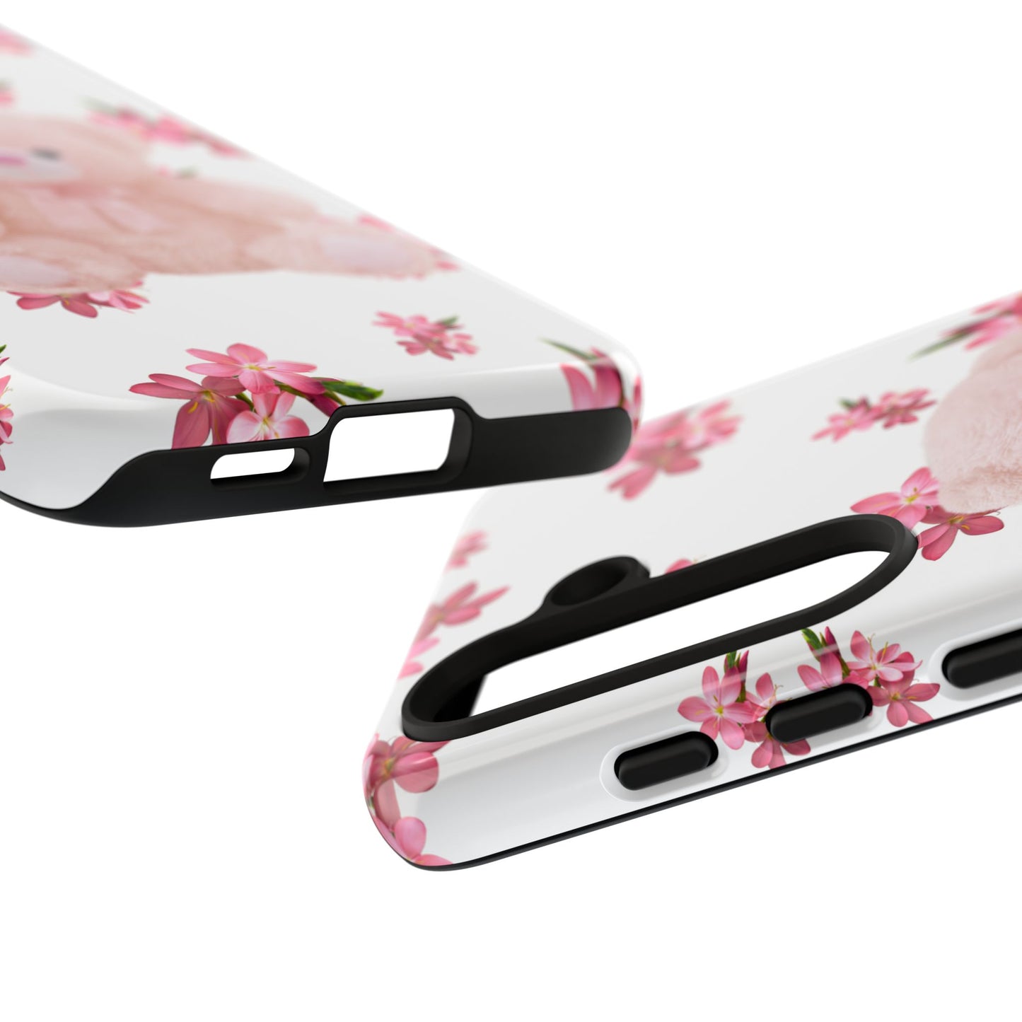 Cute Teddy Bear Phone Case, Floral Phone Cover, Gift for Kids, Teenagers, Birthday, Cute Accessories, Tough Cases