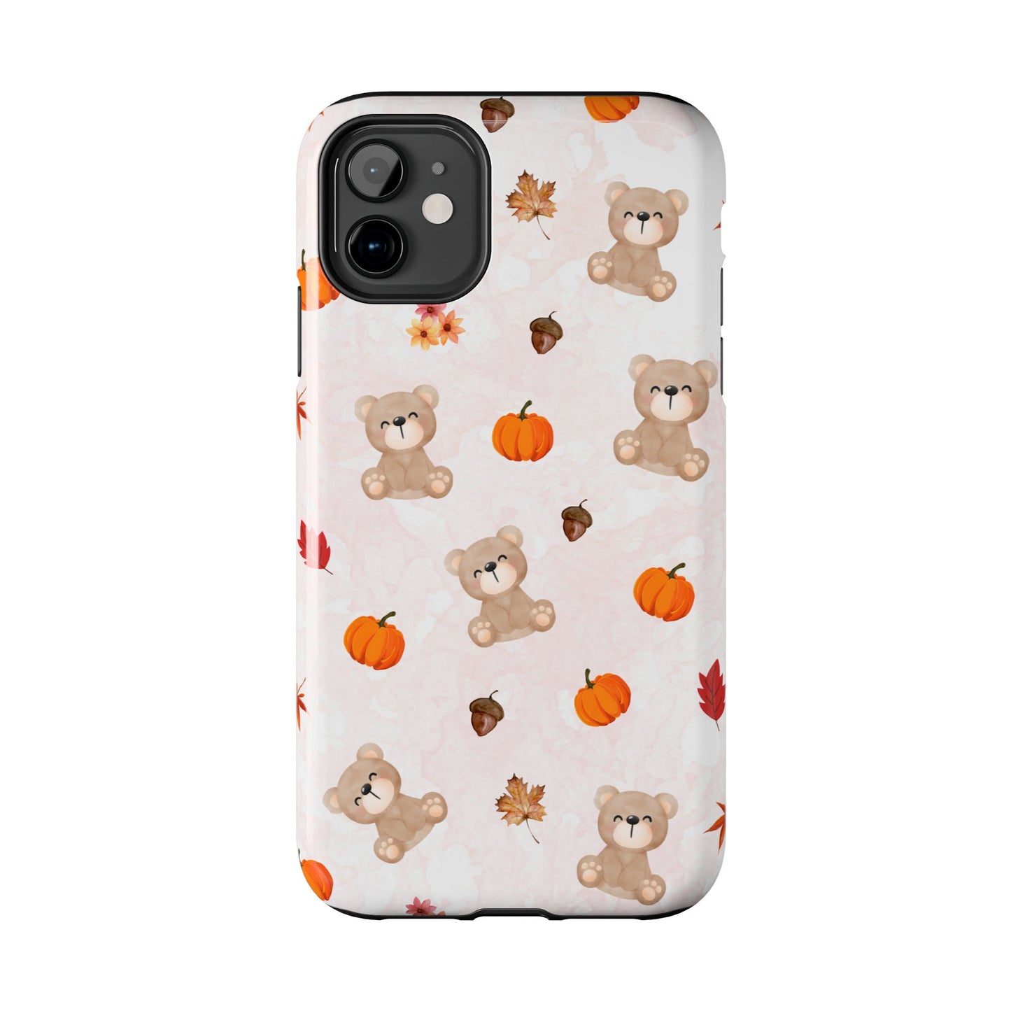 Autumn Bear Phone Cases, Cute Fall Cell Phone Covers, Pumpkin Bear iPhone Case, Seasonal Tech Accessories, Gift for Bear Lovers
