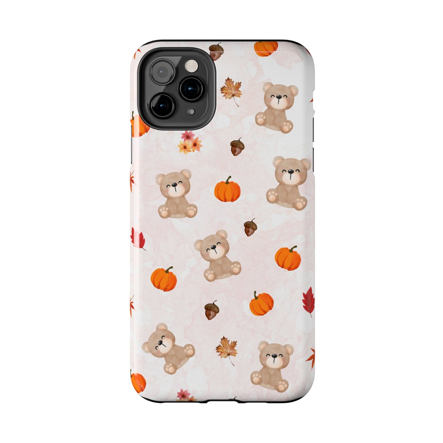 Autumn Bear Phone Cases, Cute Fall Cell Phone Covers, Pumpkin Bear iPhone Case, Seasonal Tech Accessories, Gift for Bear Lovers