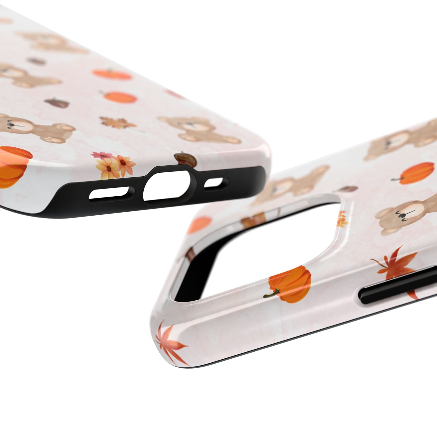 Autumn Bear Phone Cases, Cute Fall Cell Phone Covers, Pumpkin Bear iPhone Case, Seasonal Tech Accessories, Gift for Bear Lovers