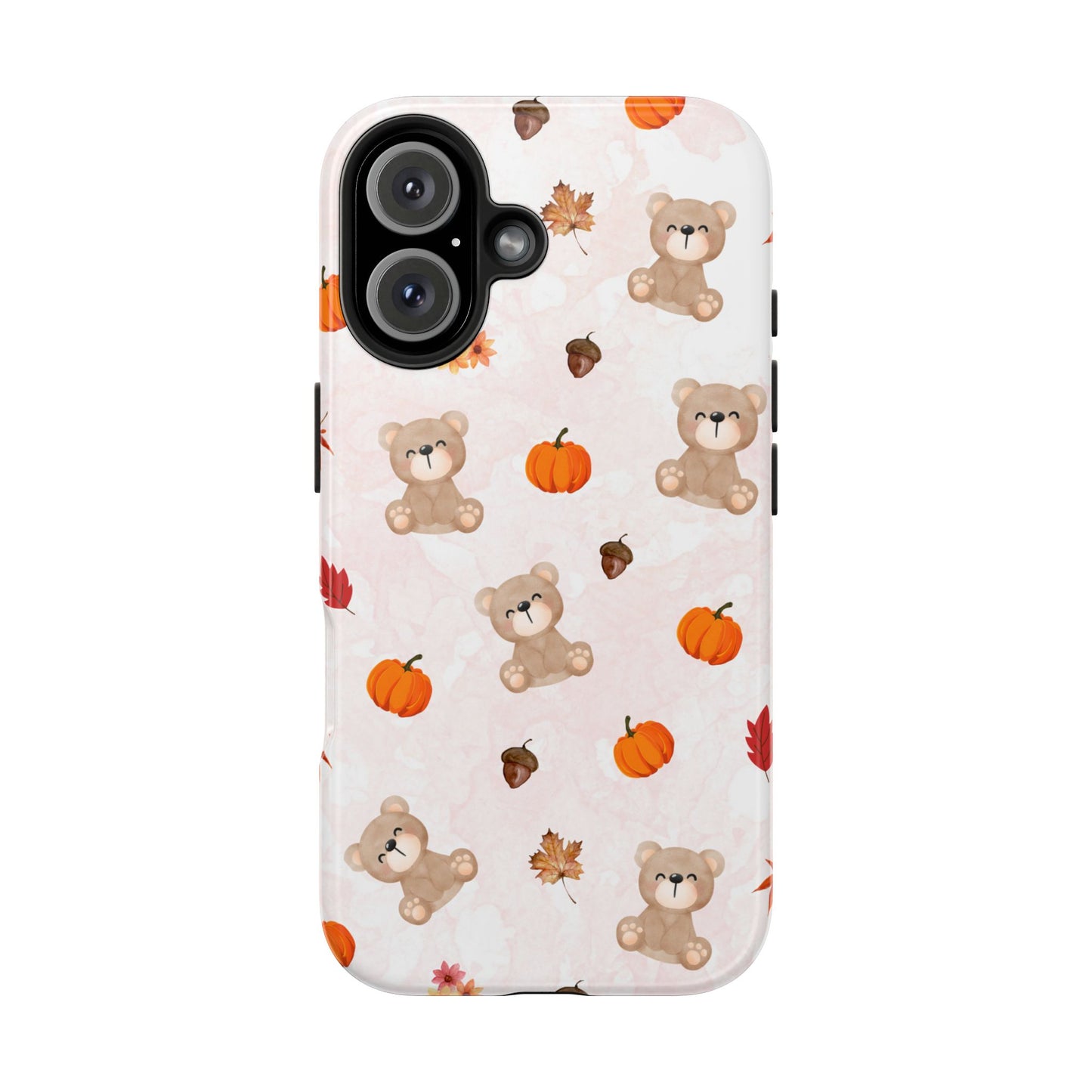 Autumn Bear Phone Cases, Cute Fall Cell Phone Covers, Pumpkin Bear iPhone Case, Seasonal Tech Accessories, Gift for Bear Lovers