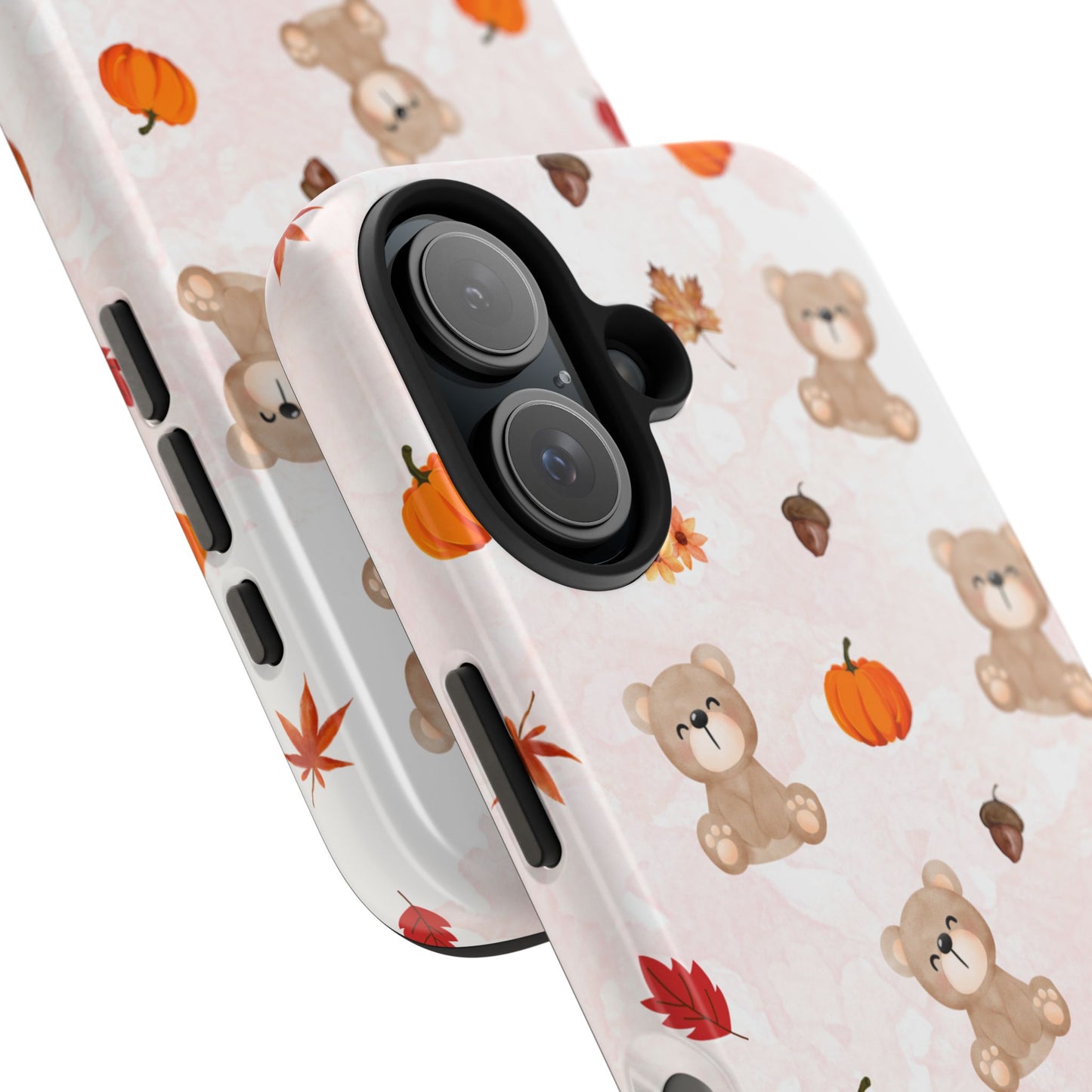 Autumn Bear Phone Cases, Cute Fall Cell Phone Covers, Pumpkin Bear iPhone Case, Seasonal Tech Accessories, Gift for Bear Lovers