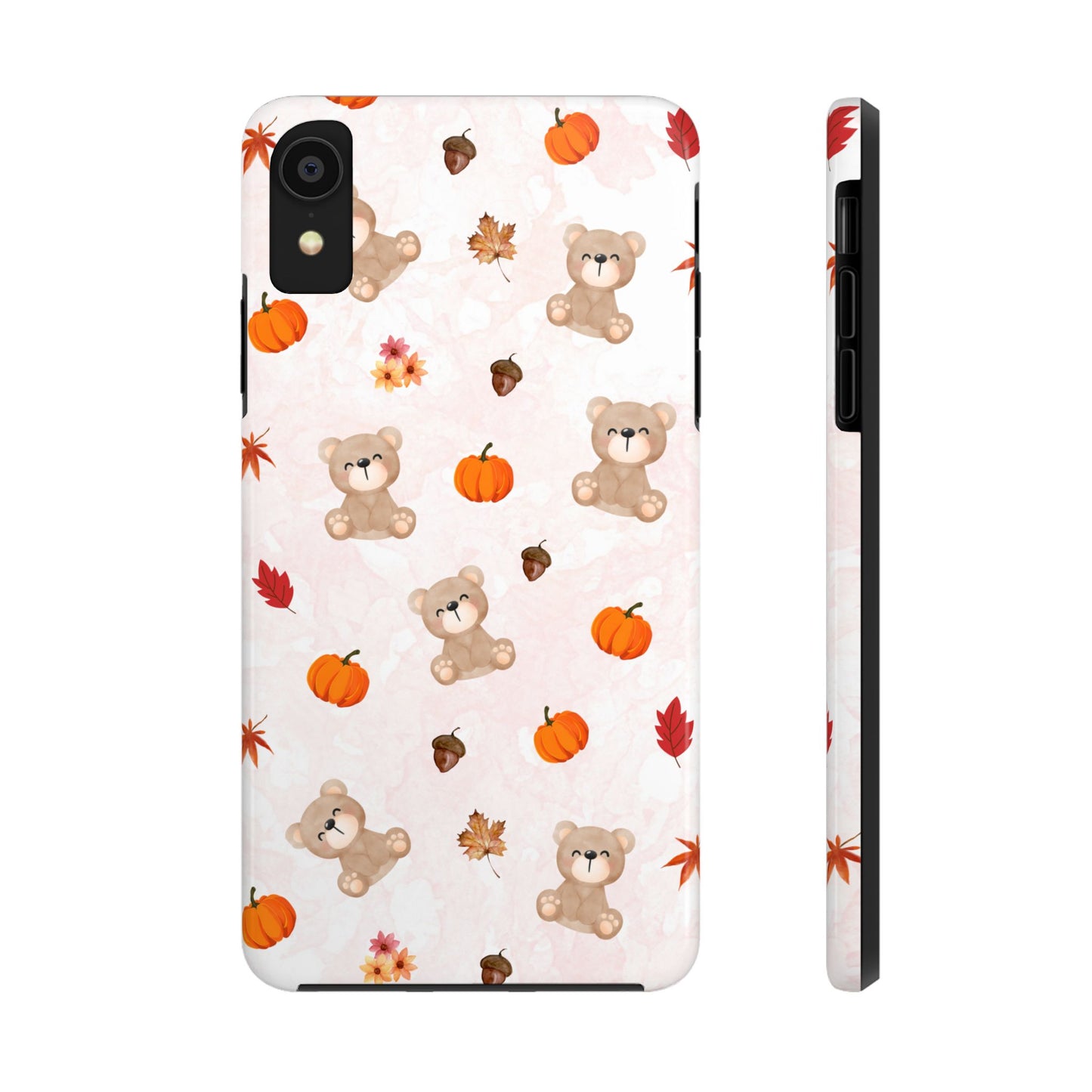 Autumn Bear Phone Cases, Cute Fall Cell Phone Covers, Pumpkin Bear iPhone Case, Seasonal Tech Accessories, Gift for Bear Lovers