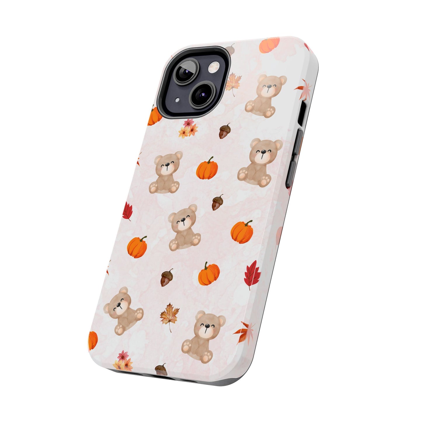 Autumn Bear Phone Cases, Cute Fall Cell Phone Covers, Pumpkin Bear iPhone Case, Seasonal Tech Accessories, Gift for Bear Lovers