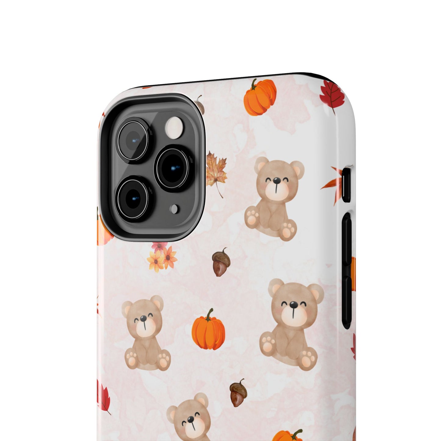Autumn Bear Phone Cases, Cute Fall Cell Phone Covers, Pumpkin Bear iPhone Case, Seasonal Tech Accessories, Gift for Bear Lovers
