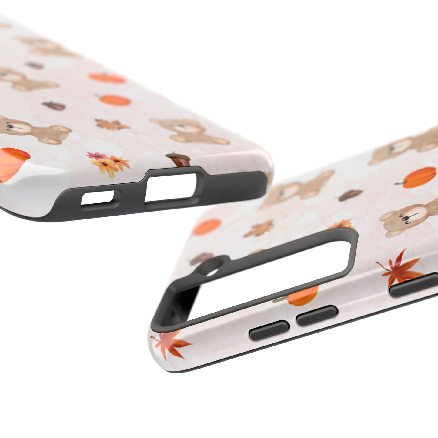 Autumn Bear Phone Cases, Cute Fall Cell Phone Covers, Pumpkin Bear iPhone Case, Seasonal Tech Accessories, Gift for Bear Lovers