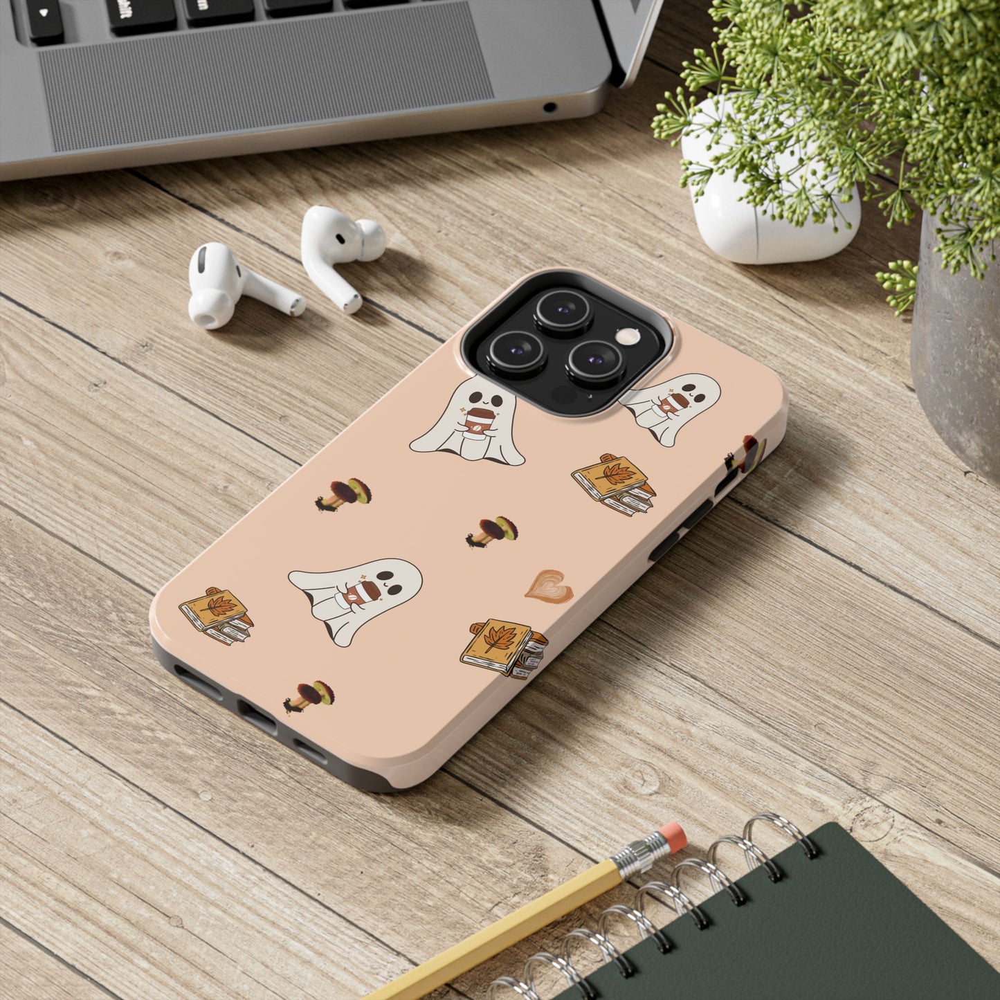 Cute Ghosts Tough Phone Case, Halloween Cell Phone Cover, Gift for Phone Lovers, Spooky Aesthetic, Durable Protective Case