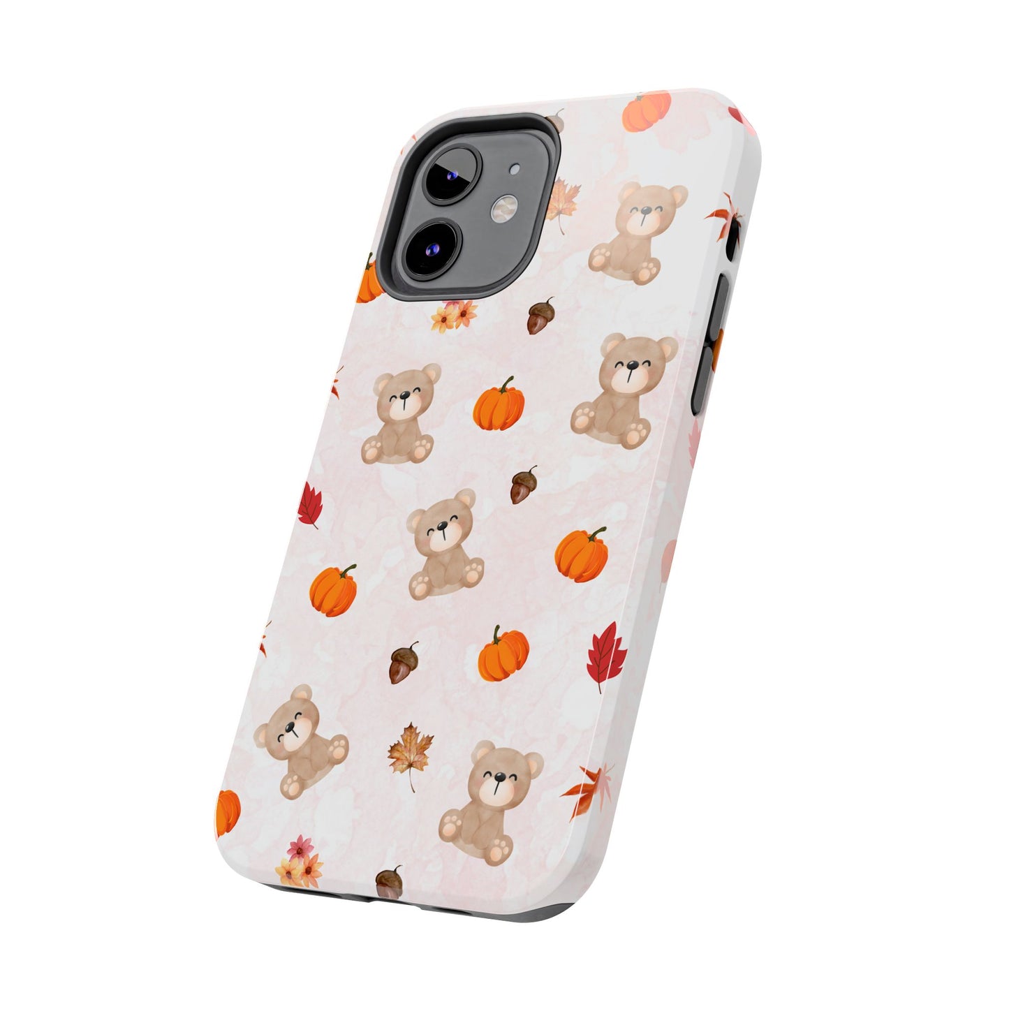 Autumn Bear Phone Cases, Cute Fall Cell Phone Covers, Pumpkin Bear iPhone Case, Seasonal Tech Accessories, Gift for Bear Lovers