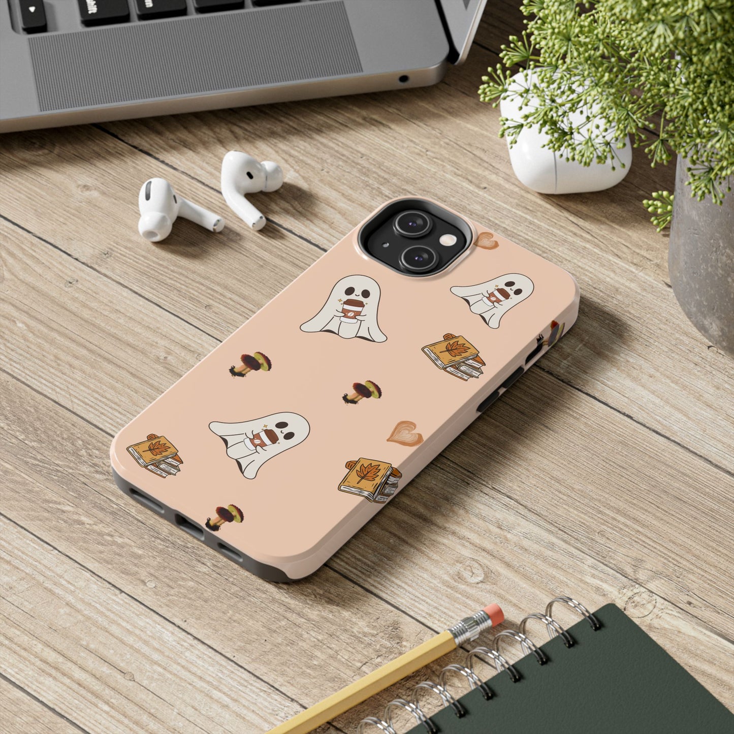 Cute Ghosts Tough Phone Case, Halloween Cell Phone Cover, Gift for Phone Lovers, Spooky Aesthetic, Durable Protective Case