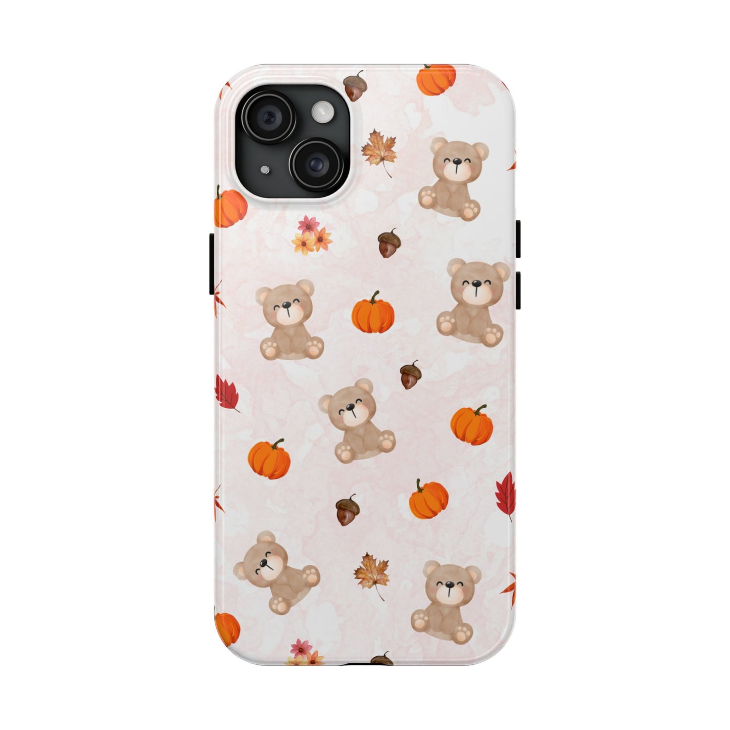 Autumn Bear Phone Cases, Cute Fall Cell Phone Covers, Pumpkin Bear iPhone Case, Seasonal Tech Accessories, Gift for Bear Lovers