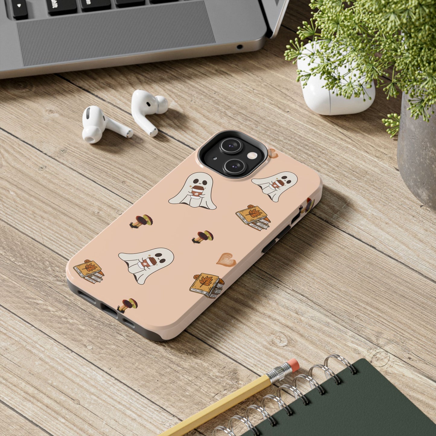 Cute Ghosts Tough Phone Case, Halloween Cell Phone Cover, Gift for Phone Lovers, Spooky Aesthetic, Durable Protective Case