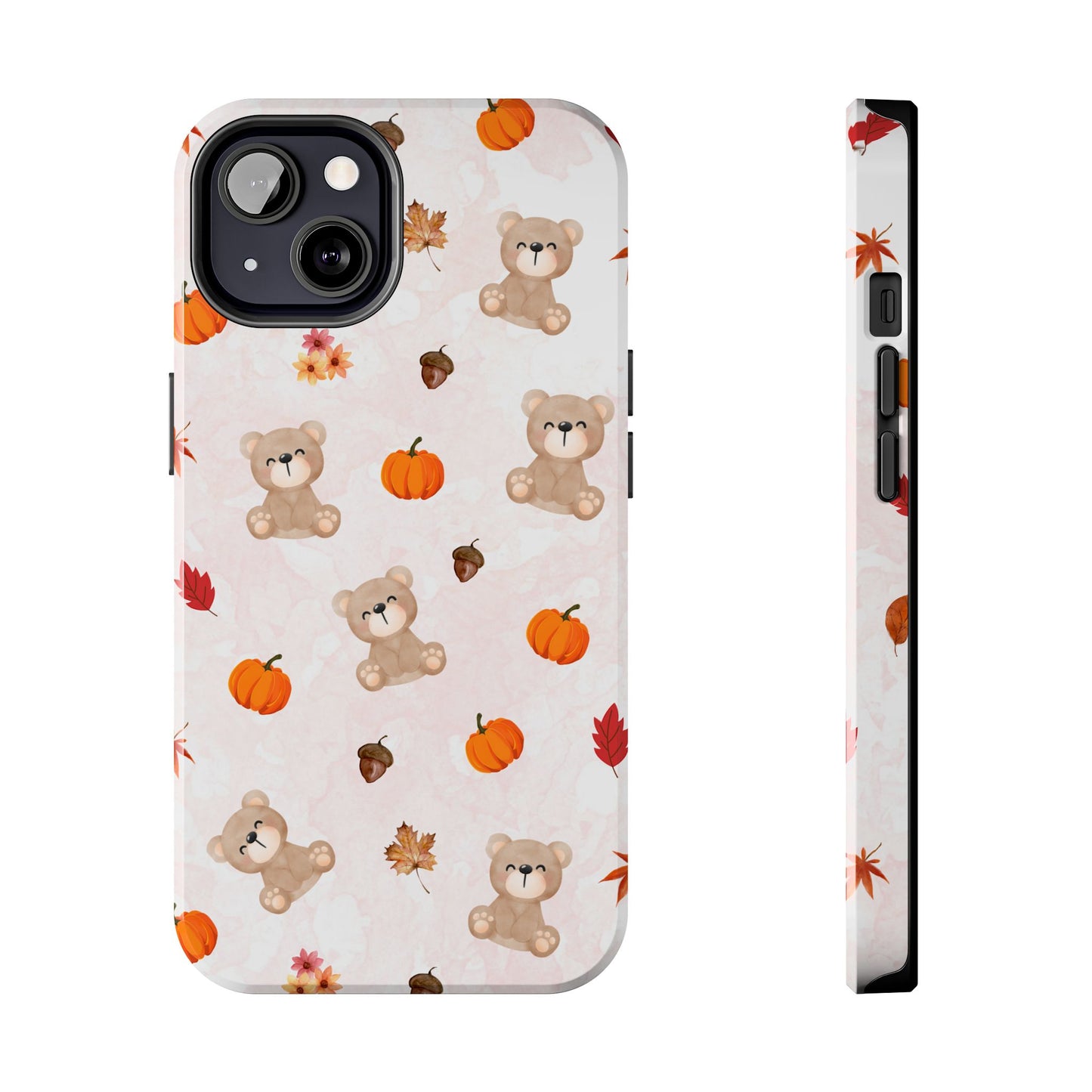 Autumn Bear Phone Cases, Cute Fall Cell Phone Covers, Pumpkin Bear iPhone Case, Seasonal Tech Accessories, Gift for Bear Lovers