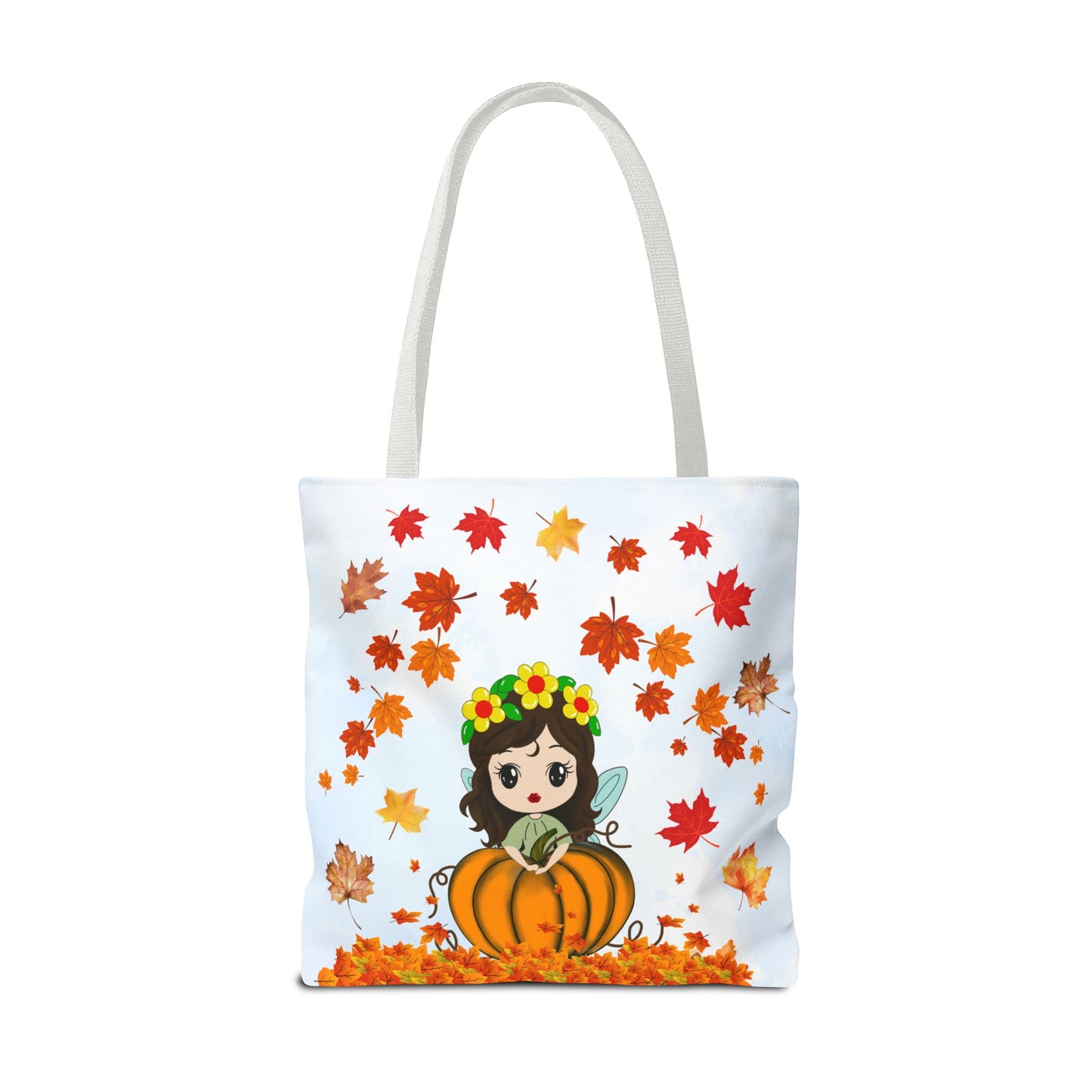 Autumn Fairy Tote Bag, Cute Fall Bag, Pumpkin Goddess Tote, Seasonal Shopping Bag, Gift for Halloween, Eco-Friendly Tote
