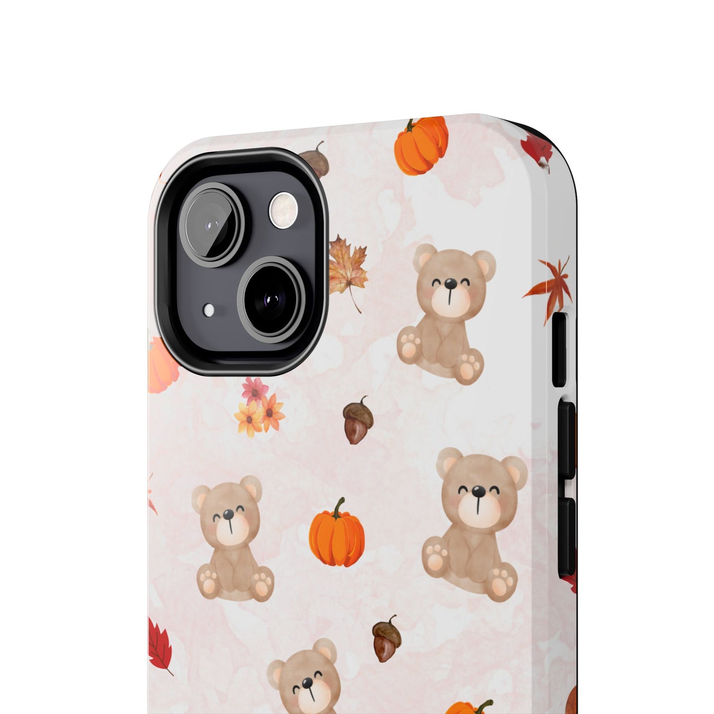 Autumn Bear Phone Cases, Cute Fall Cell Phone Covers, Pumpkin Bear iPhone Case, Seasonal Tech Accessories, Gift for Bear Lovers