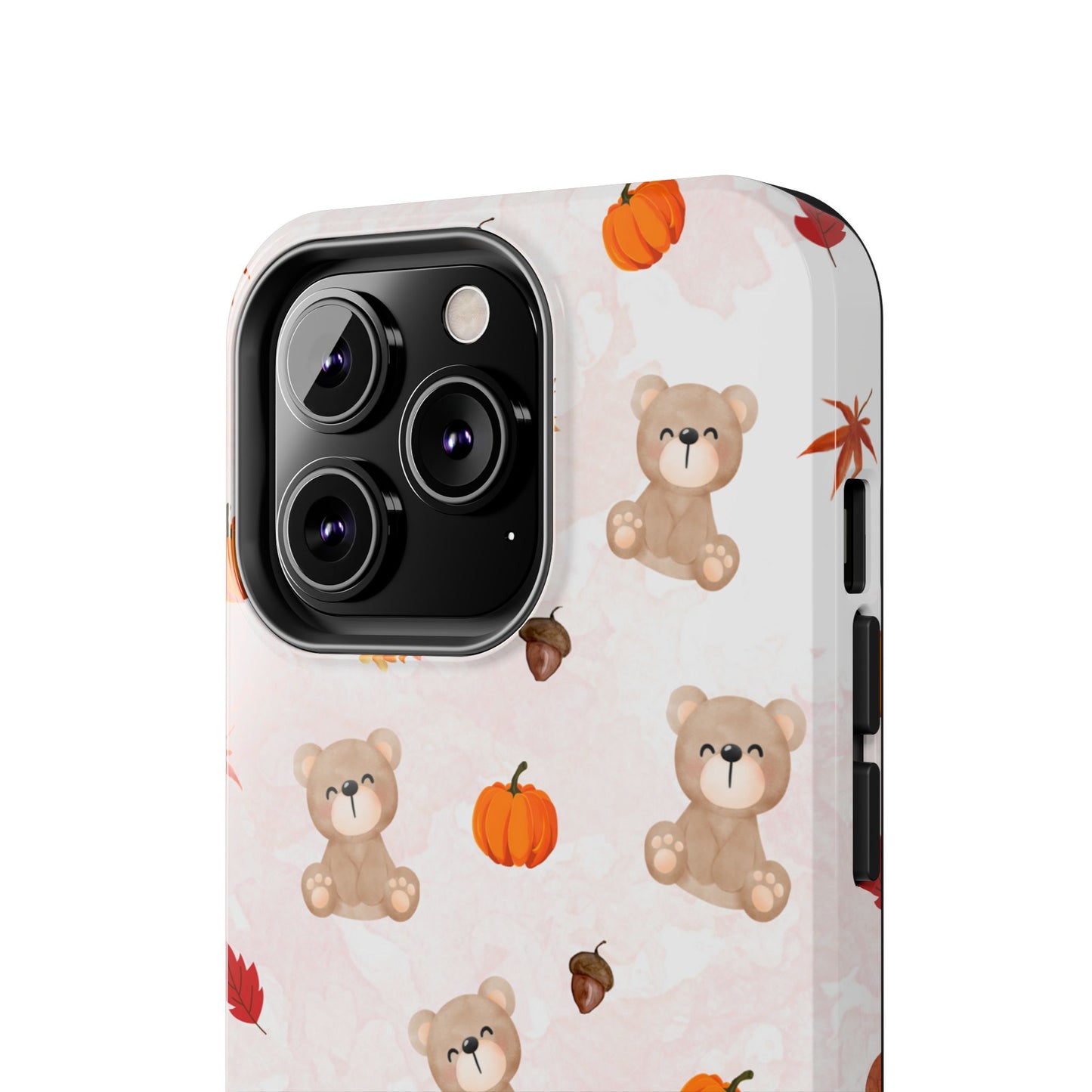 Autumn Bear Phone Cases, Cute Fall Cell Phone Covers, Pumpkin Bear iPhone Case, Seasonal Tech Accessories, Gift for Bear Lovers
