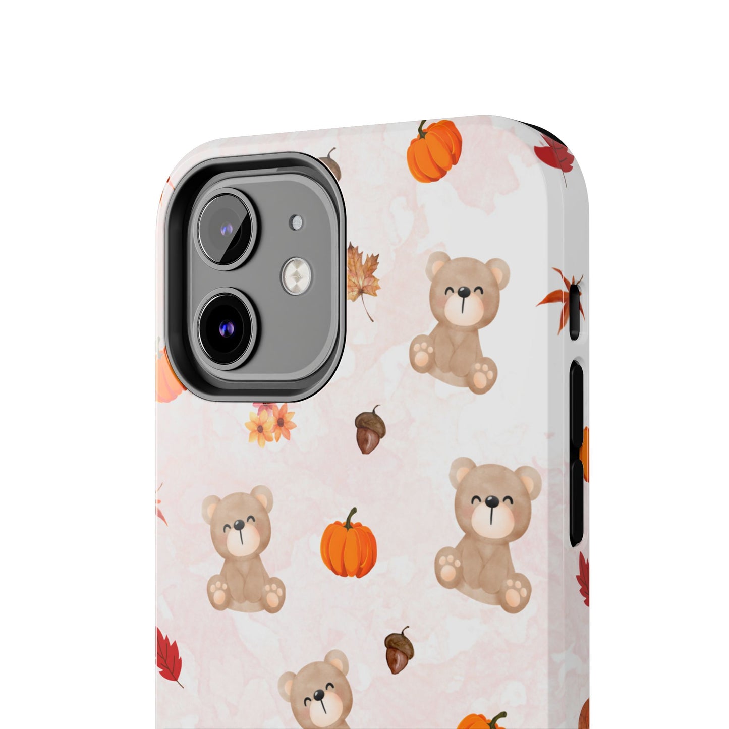 Autumn Bear Phone Cases, Cute Fall Cell Phone Covers, Pumpkin Bear iPhone Case, Seasonal Tech Accessories, Gift for Bear Lovers