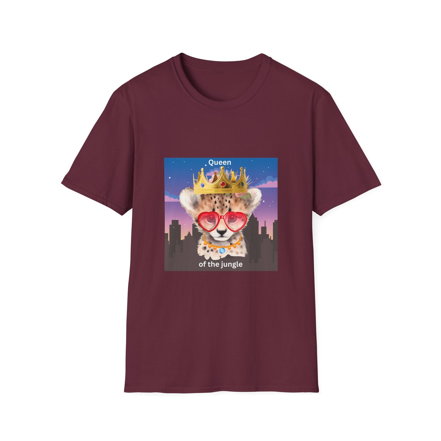 Queen of the Jungle T-Shirt, Cute Animal Tee, Gift for Her, Fun Graphic Shirt, Casual Wear, Birthday Present, Summer Fashion