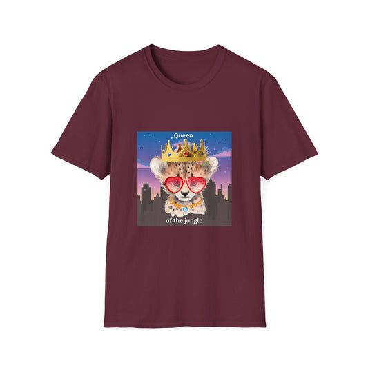 Queen of the Jungle T-Shirt, Cute Animal Tee, Gift for Her, Fun Graphic Shirt, Casual Wear, Birthday Present, Summer Fashion