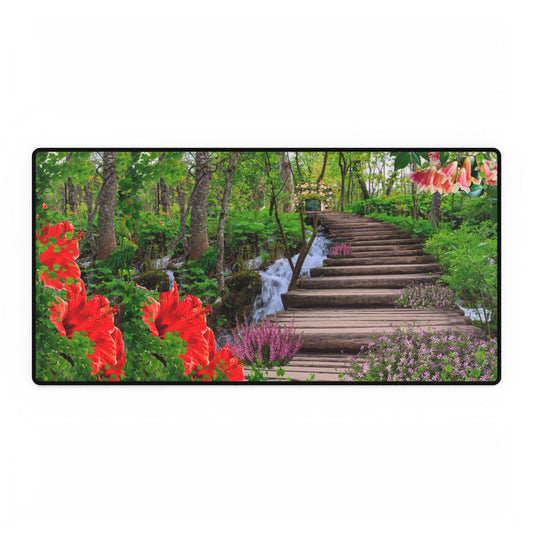 Nature-Inspired Desk Mats for Home Office, Floral Mouse Pads, Eco-Friendly Desk Decor, Gift for Remote Workers, Computer Accessories