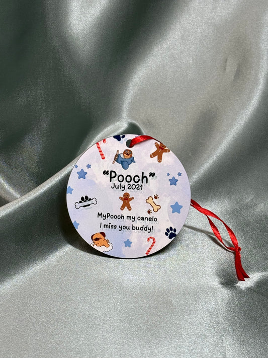 2 Piece Customizable Pet Ornaments with Your Special Message