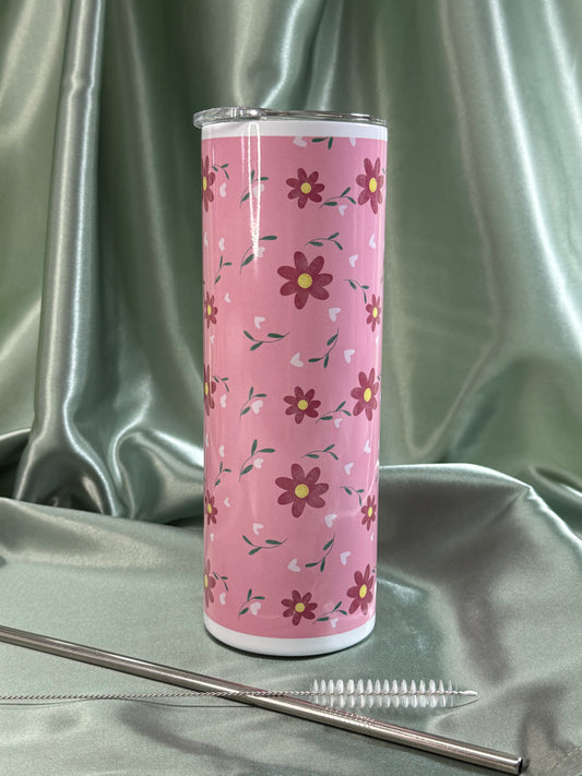 Pink Daisies Tumbler